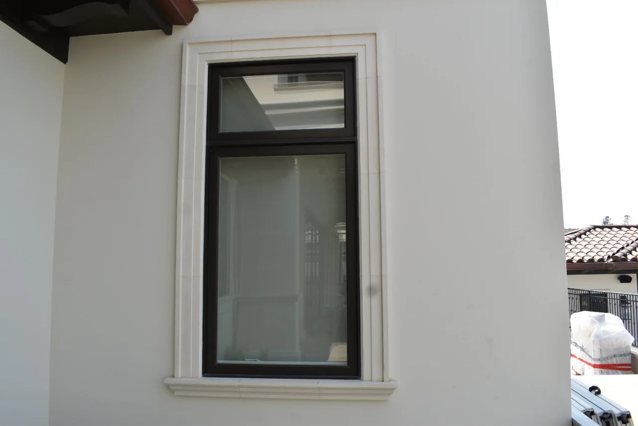 Full window showing the sill in relation to its jambs and header